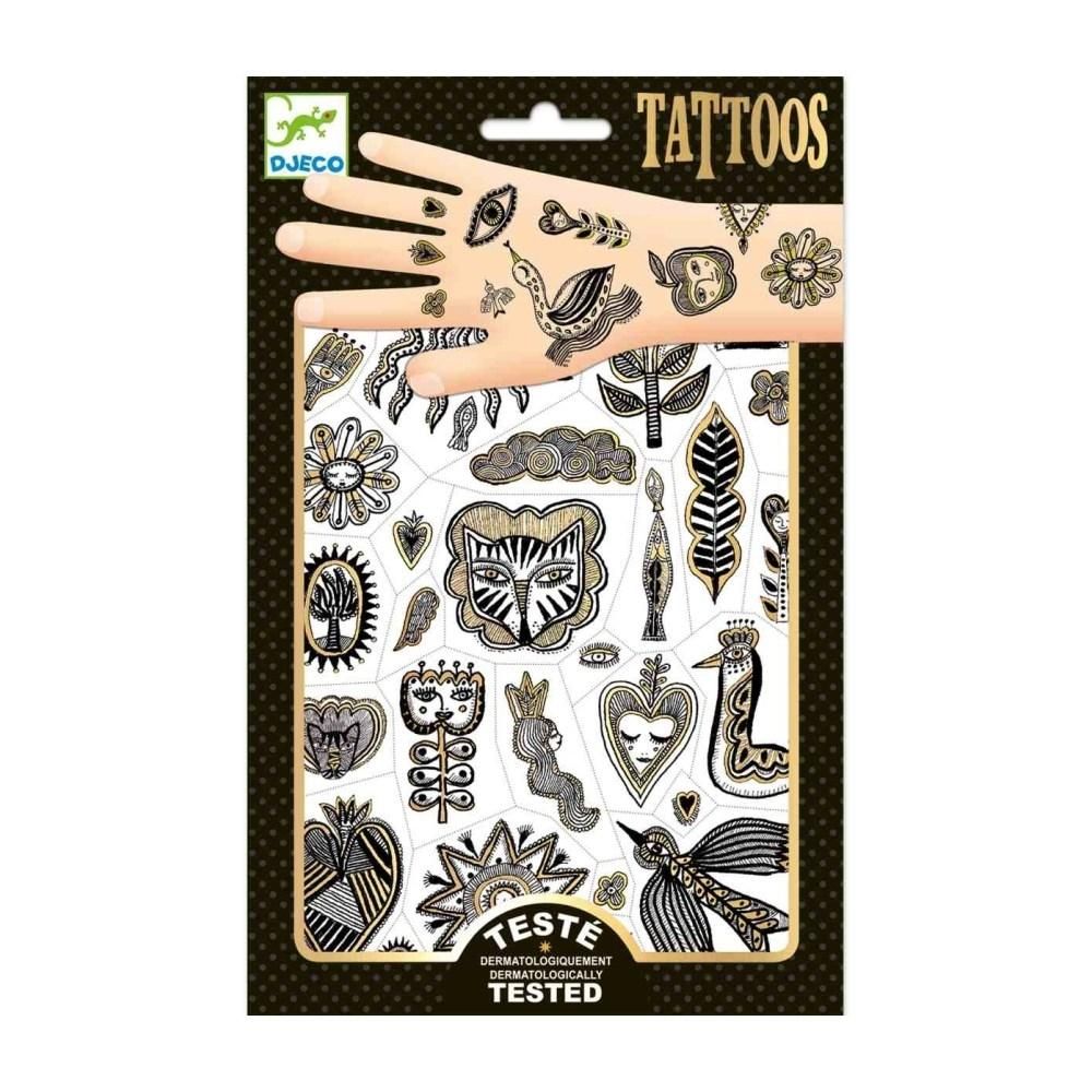 Djeco Tattoos, Golden chic - Tetováló matricák, Arany sikk