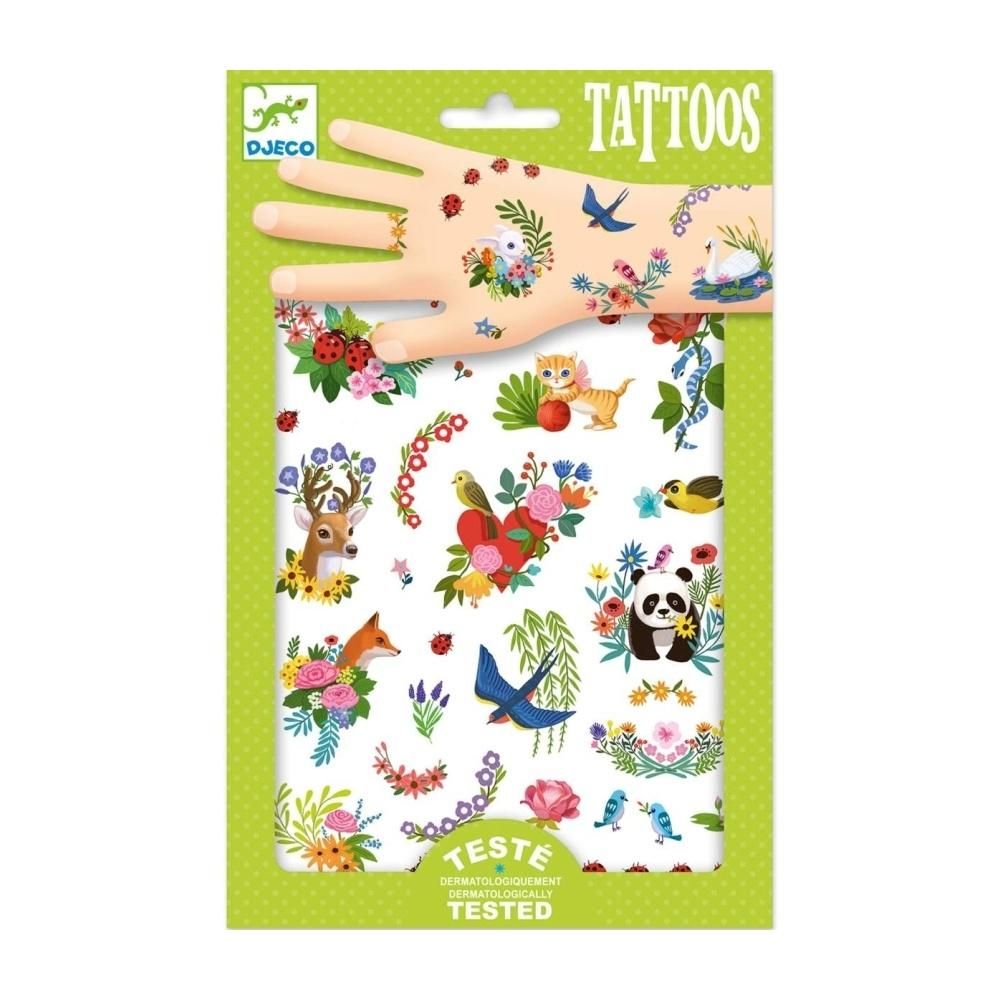 Djeco Tattoos, Happy spring - Tetováló matricák, Boldog tavasz