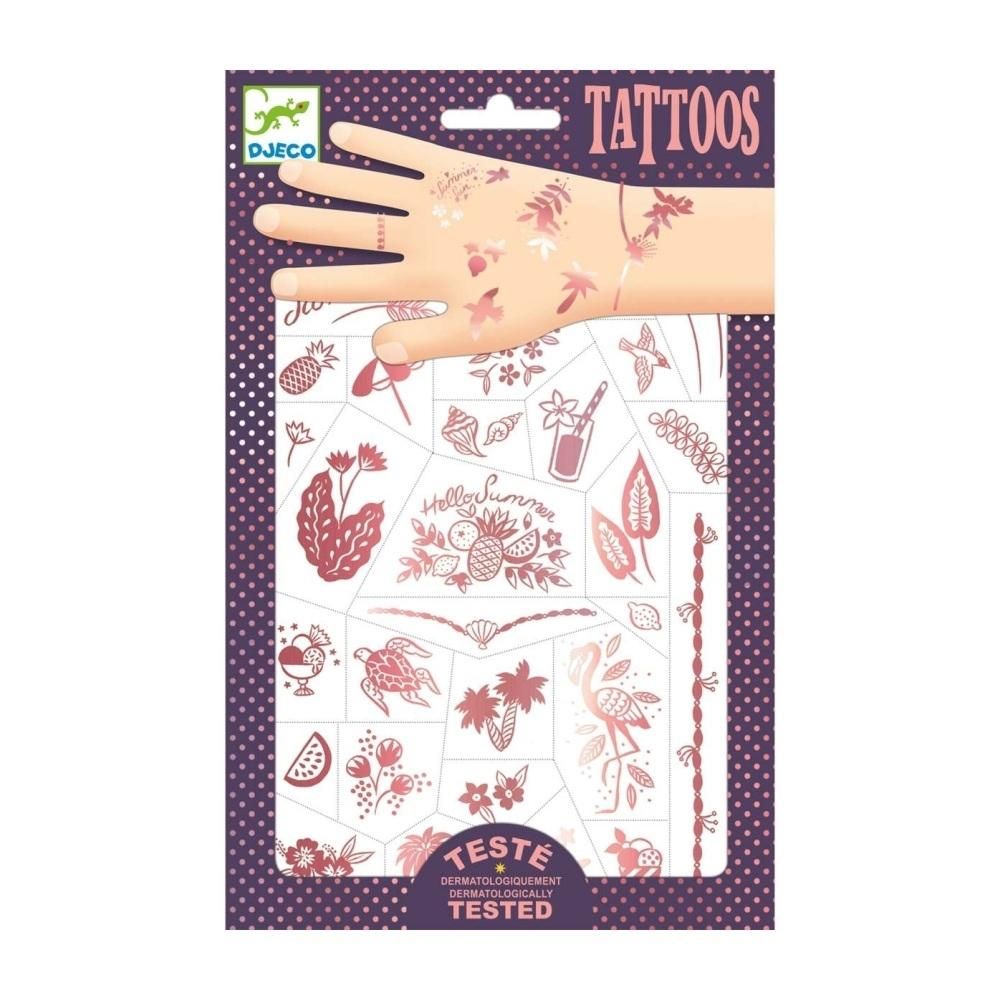 Djeco Tattoos, Hello Summer - Tetováló matricák, Hello nyár
