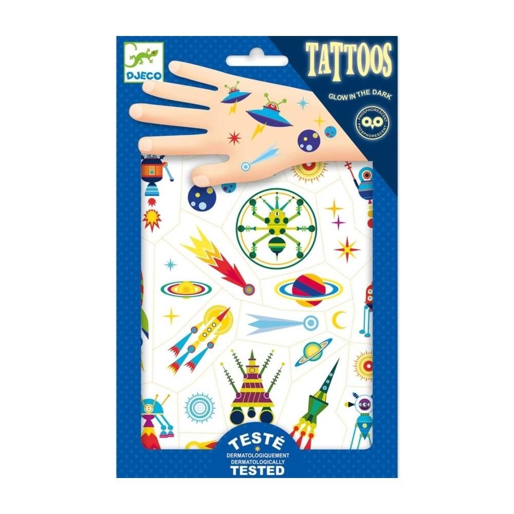 Djeco Tattoos, Space oddity - Tetováló matricák, Égi furcsaságok
