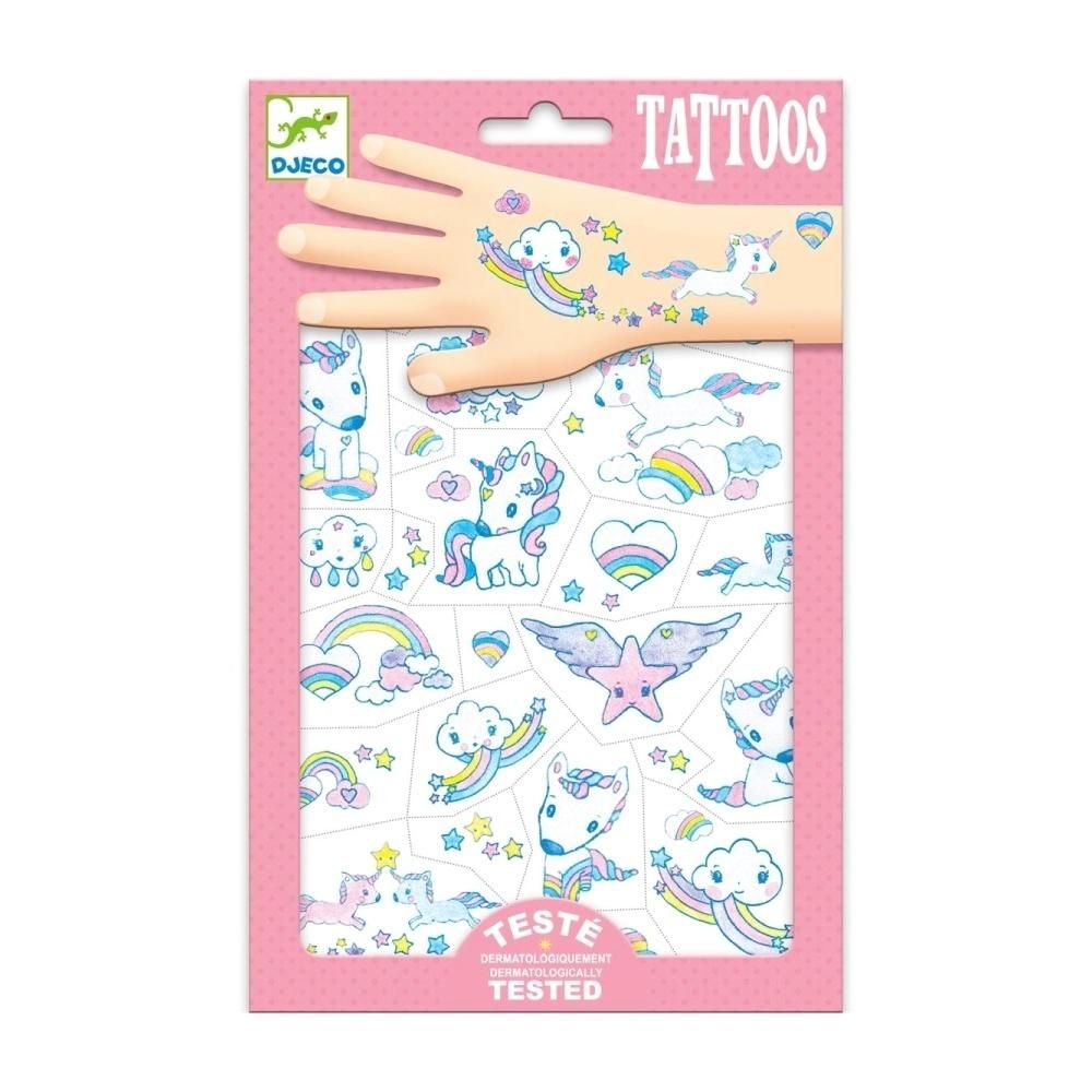 Djeco Tattoos, Unicorns - Tetováló matricák, Unikornisok