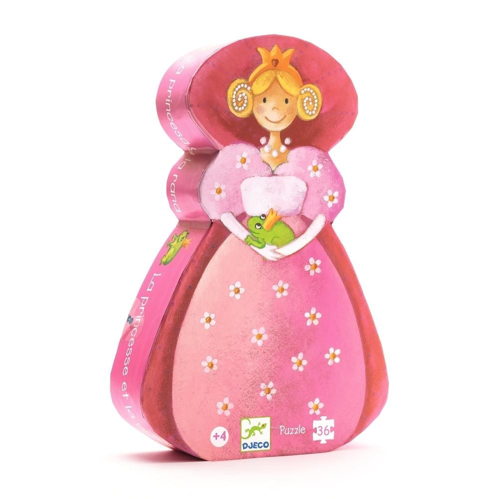 Djeco The princess and her frog - A Királylány és a béka formadobozos puzzle, 36 db-os