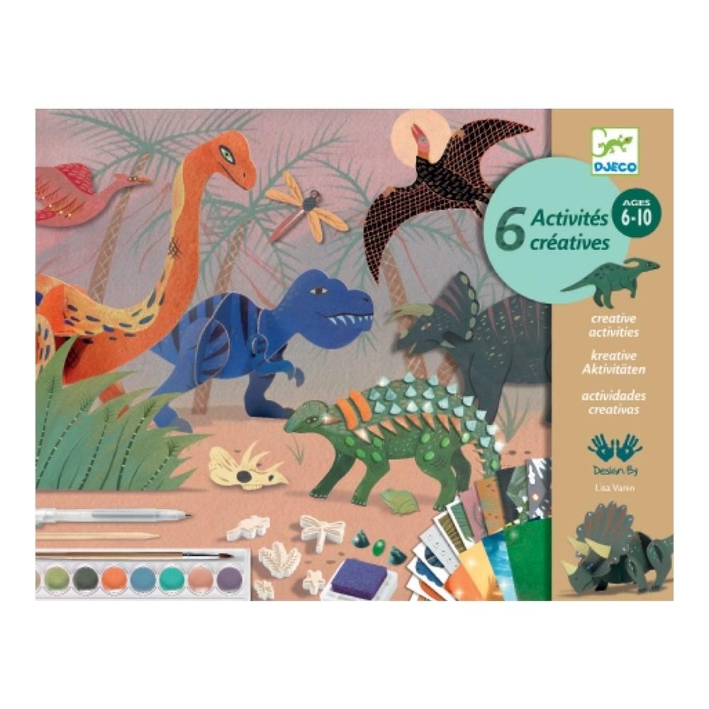 Djeco The world of dinosaurs - Dinóvilág 3D kreatív szett