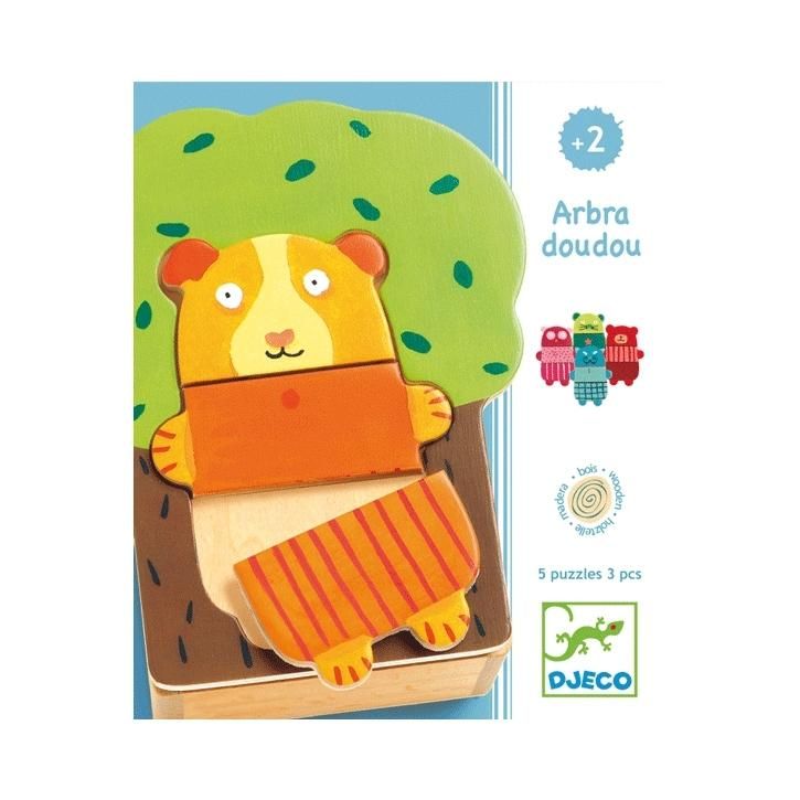 Djeco Tree cuddly puzzle - Cukibocs képkirakó
