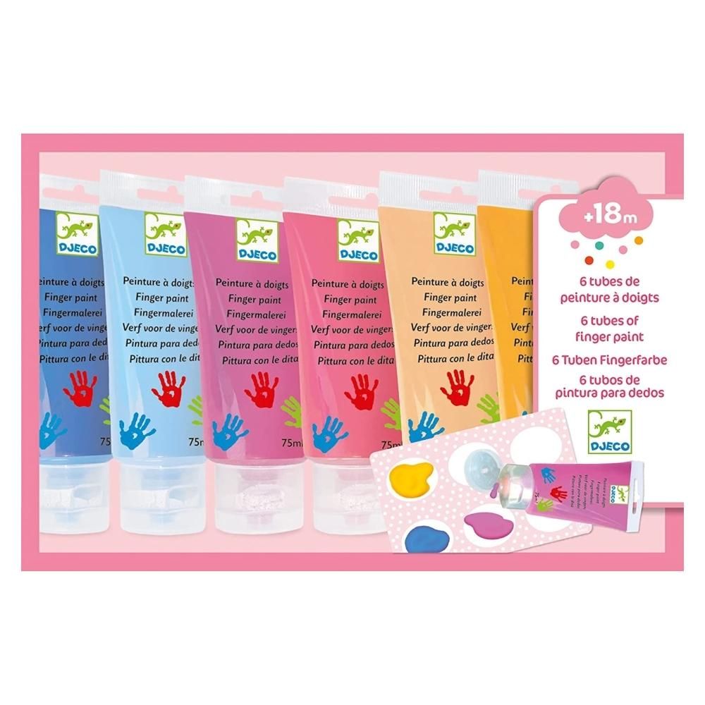 Djeco Ujjfesték 6 szín, Sweet