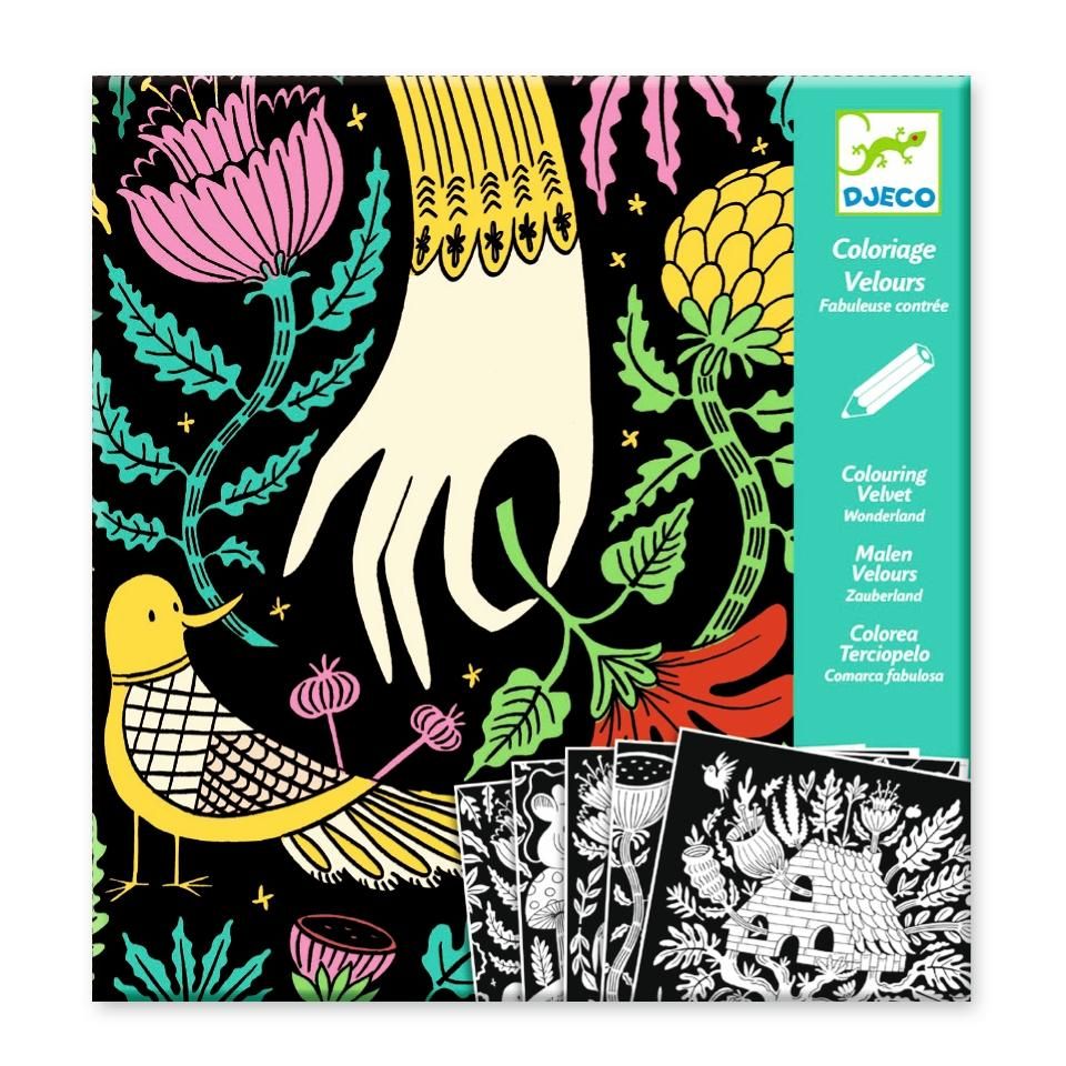 Djeco Wonderland - Bársonyhátterű színező, Meseország