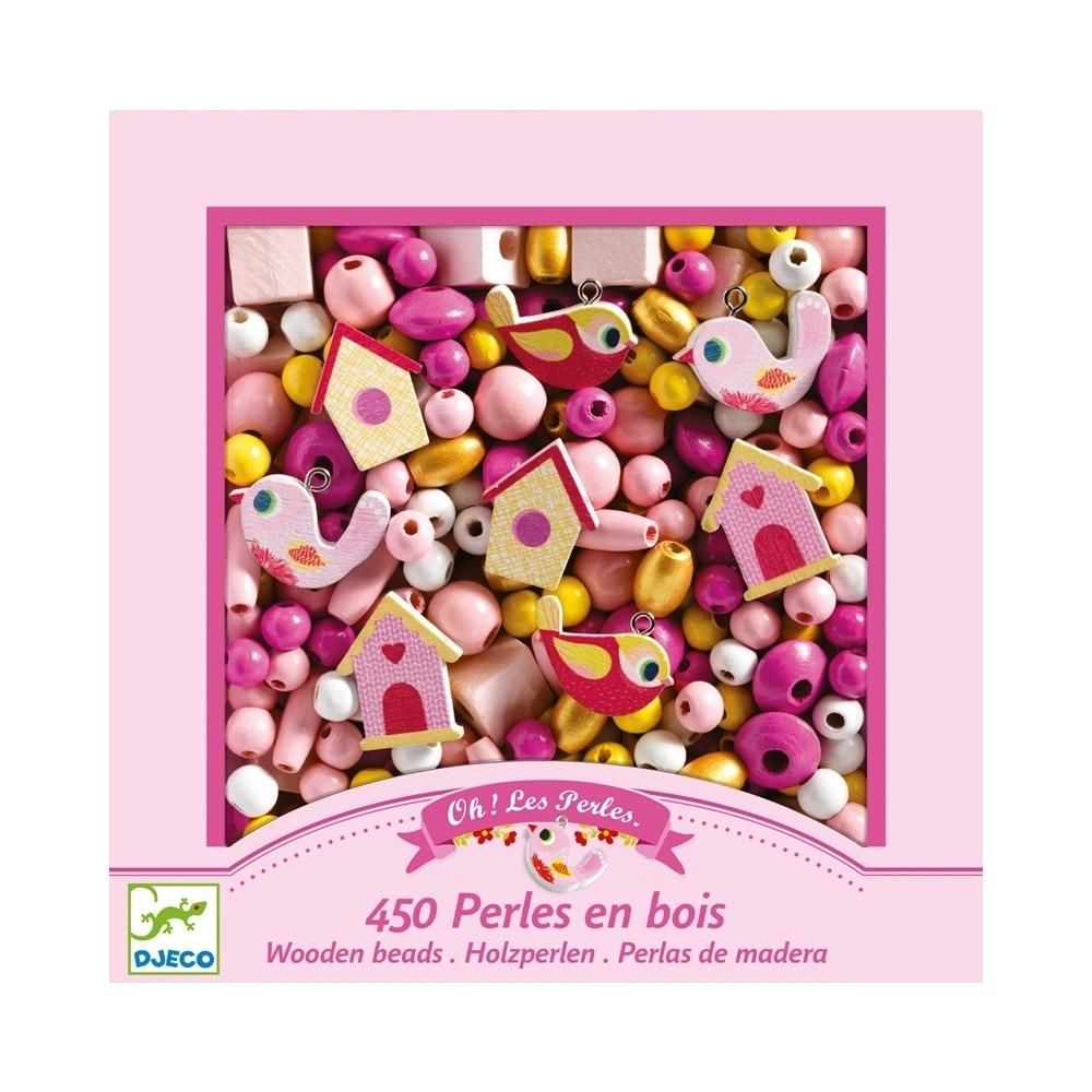 Djeco Wooden beads, Bird - Fagyöngyök, Madarak