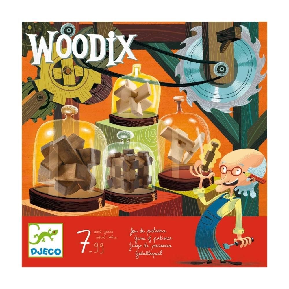 Djeco Woodix - Fa ördöglakatok logikai játék