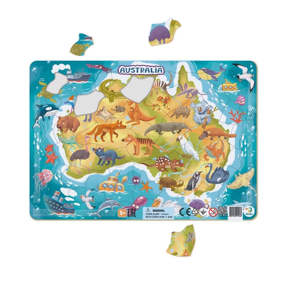 Dodo keretes puzzle - Ausztrália, 53 db