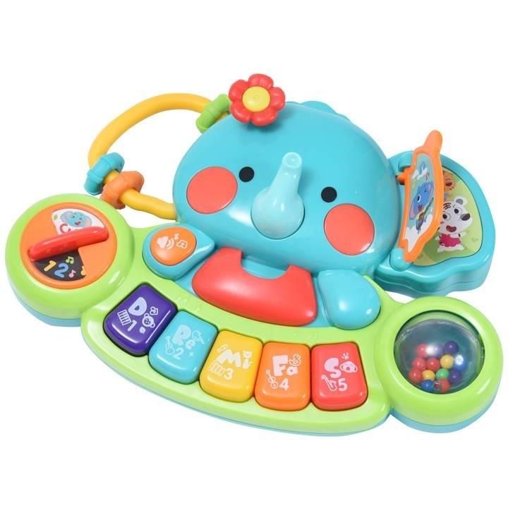 Elefántos zenélő bébizongora