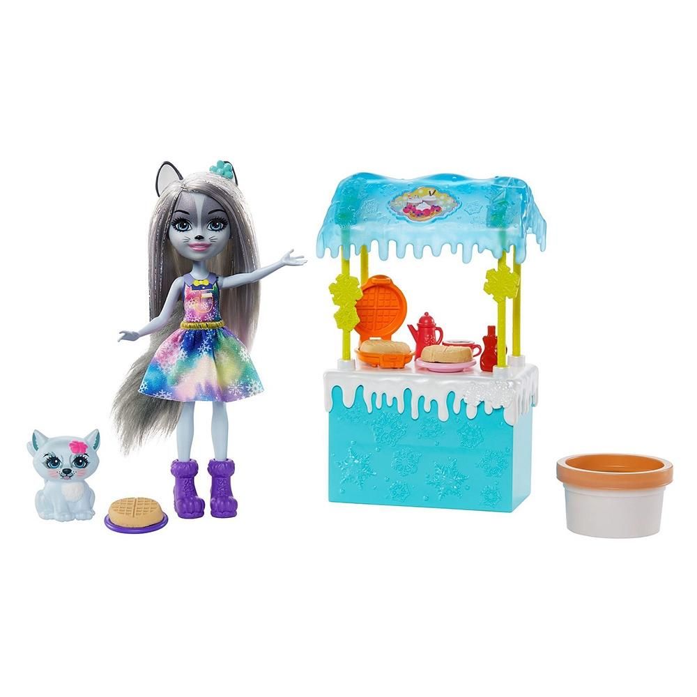 Enchantimals mesés történet játékszett - Hawna Husky melengető forrócsoki standja