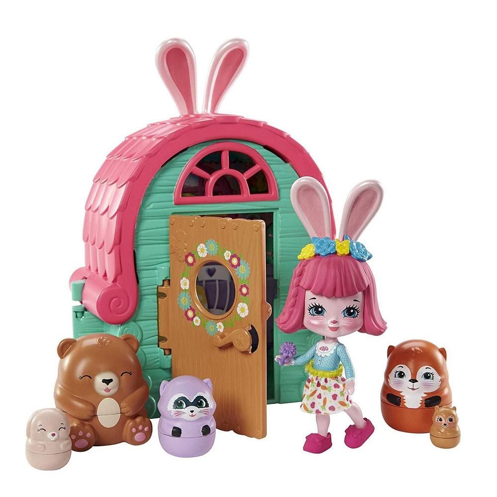 Enchantimals telis-teli kuckó játékszett - Bree Bunny kabinja