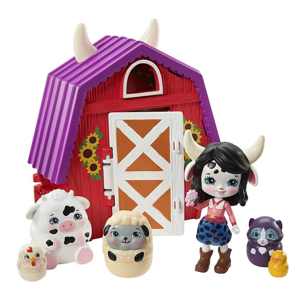 Enchantimals telis-teli kuckó játékszett - Cambrie Cow farmház