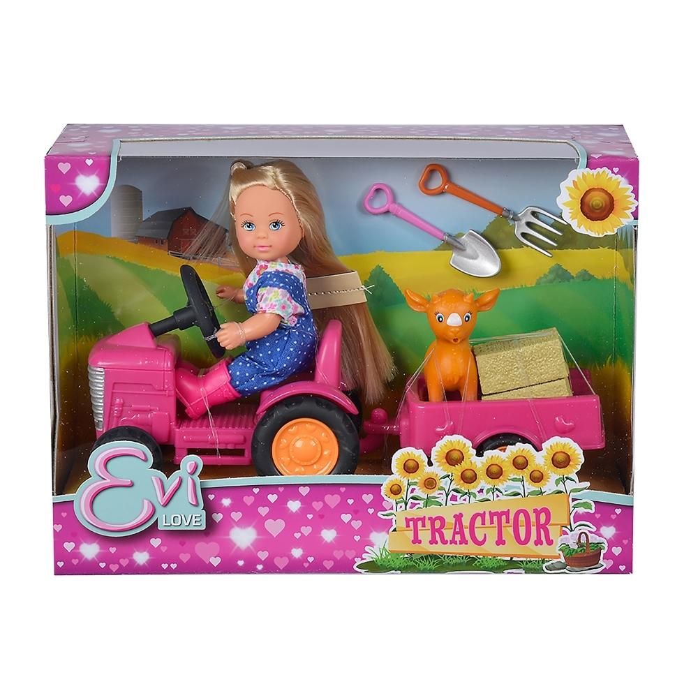 Evi Love Evi baba traktorral és utánfutóval