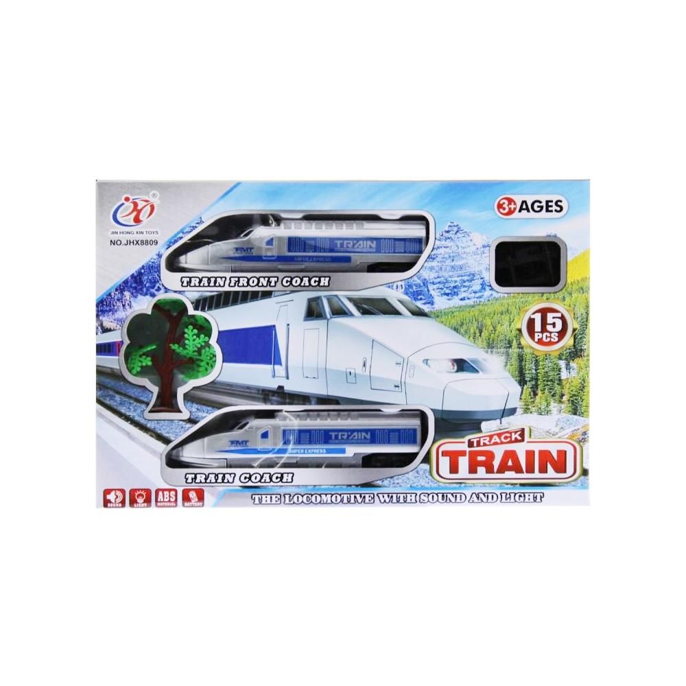 Expressz vonat fényekkel és hangokkal, 70 cm pályával