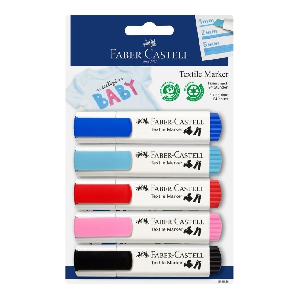 Faber-Castell Pasztell színű textilfilc szett, 5 db-os