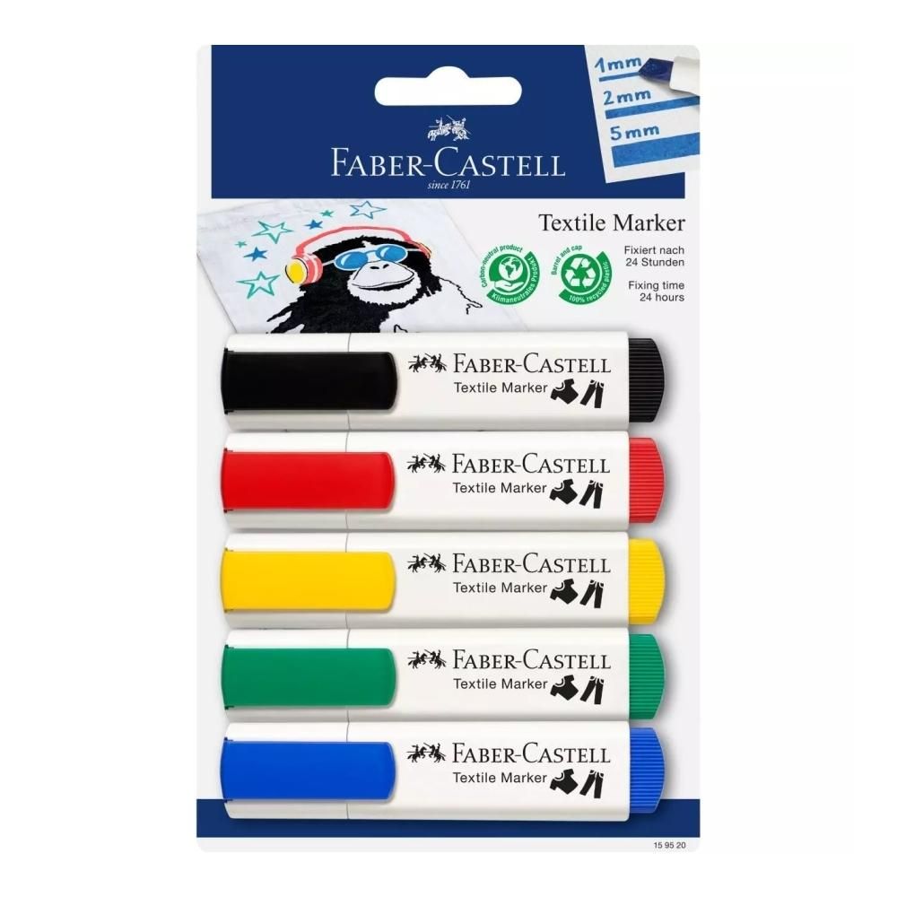 Faber-Castell Standard színű textilfilc szett, 5 db-os
