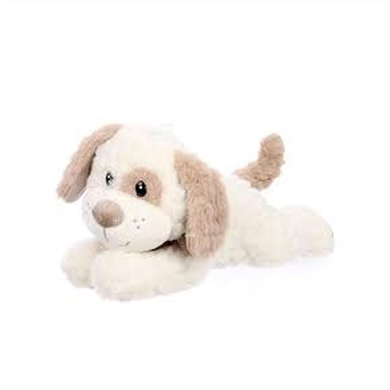 Fekvő plüss kutya, barna 31 cm