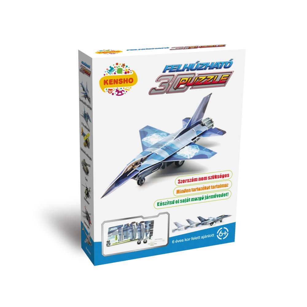 Felhúzható 3D puzzle - F-16 vadászgép