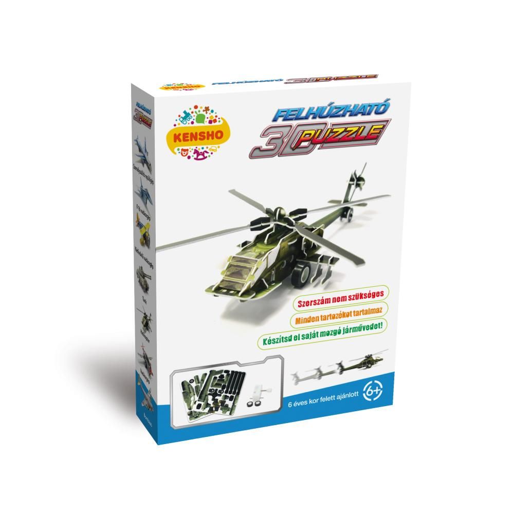 Felhúzható 3D puzzle - helikopter