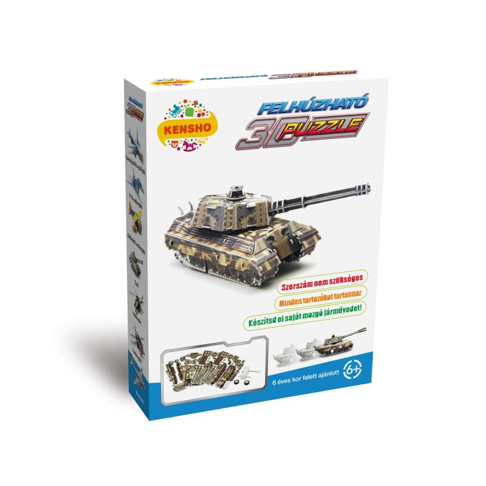 Felhúzható 3D puzzle - tank