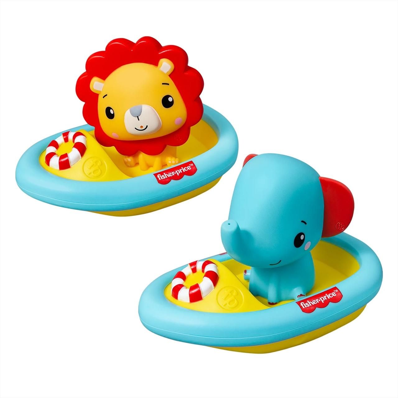 Fisher-Price Lebegő csónak állatokkal, elefánt és oroszlán (GMBT005)