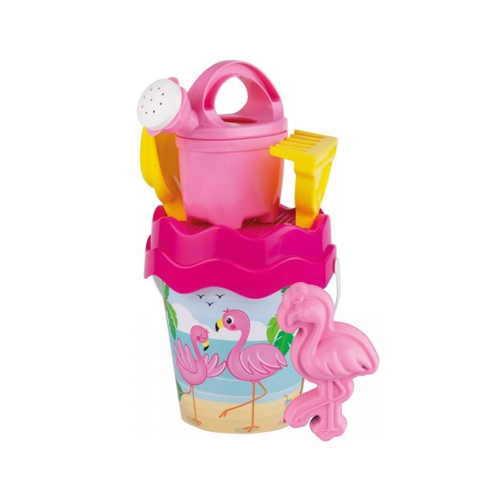 Flamingós homokozó szett 17 cm vödörrel