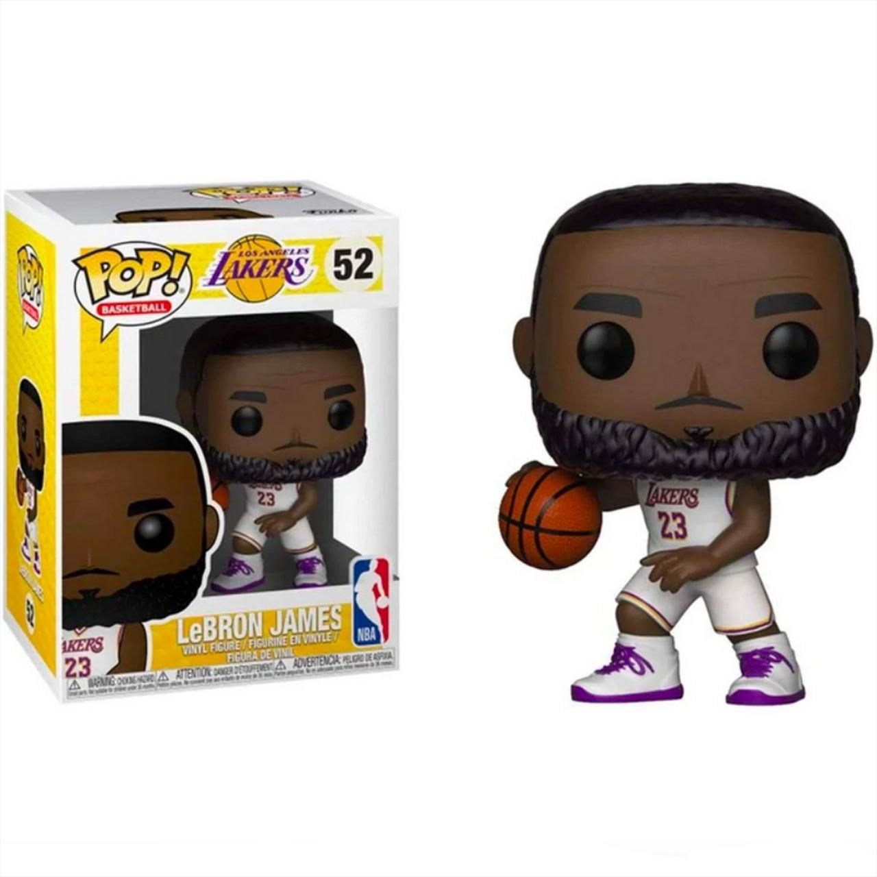 Funko Pop! NBA Játékosok - LeBron James figura fehér mezben