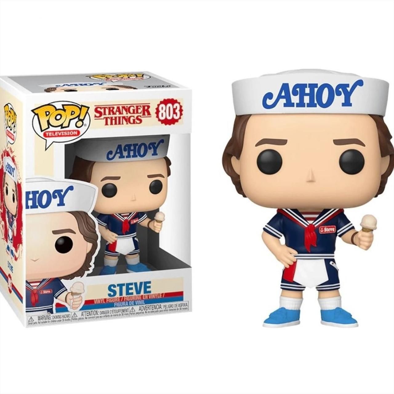 Funko Pop! TV: Stranger Things - Steve sapkában és fagyival figura