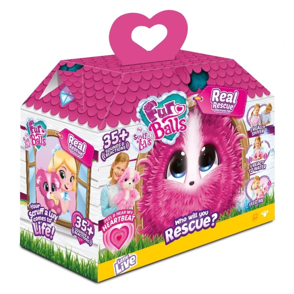 Fur Balls Real Rescue interaktív meglepetés állatka - rózsaszín