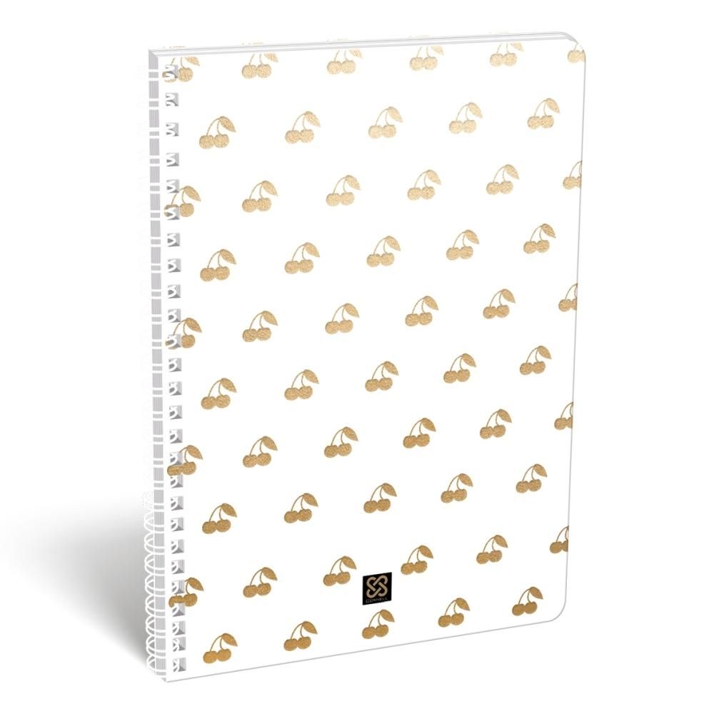 Füzet A4, dupla spirálos, kockás - Cherry Gold