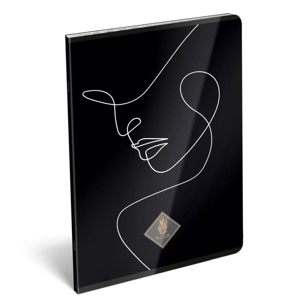 Füzet tűzött A4, 40 lapos, kockás - XLook, 1Line