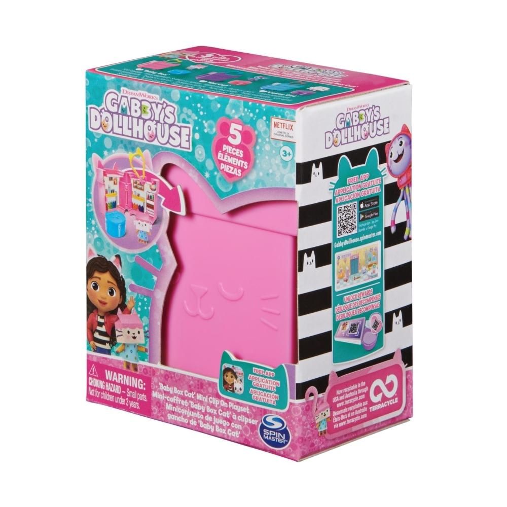 Gabi Babaháza Hordozható mini játékszett - Pici Doboz cica pink szobája
