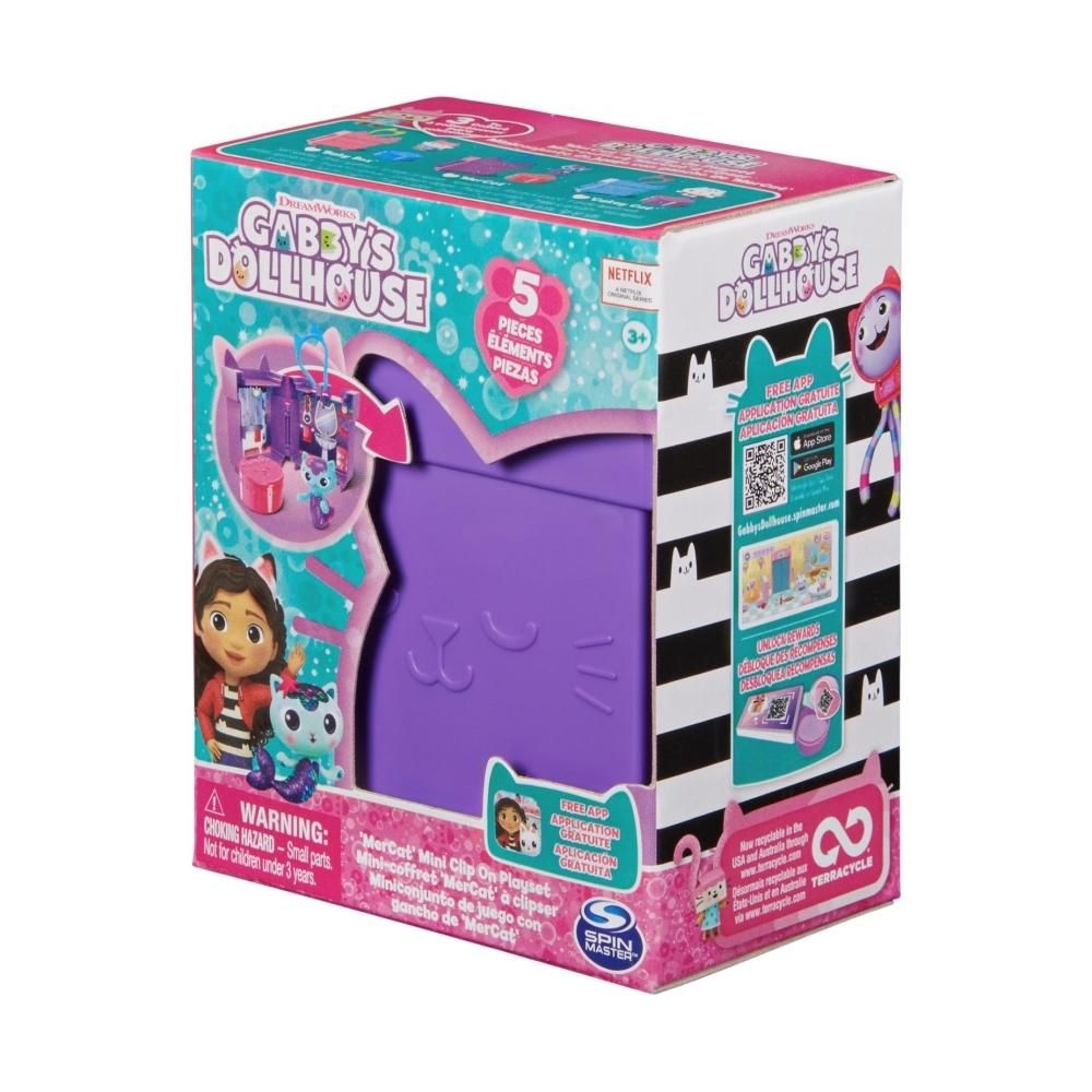 Gabi Babaháza Hordozható mini játékszett - Szirénke lila fürdőszobája