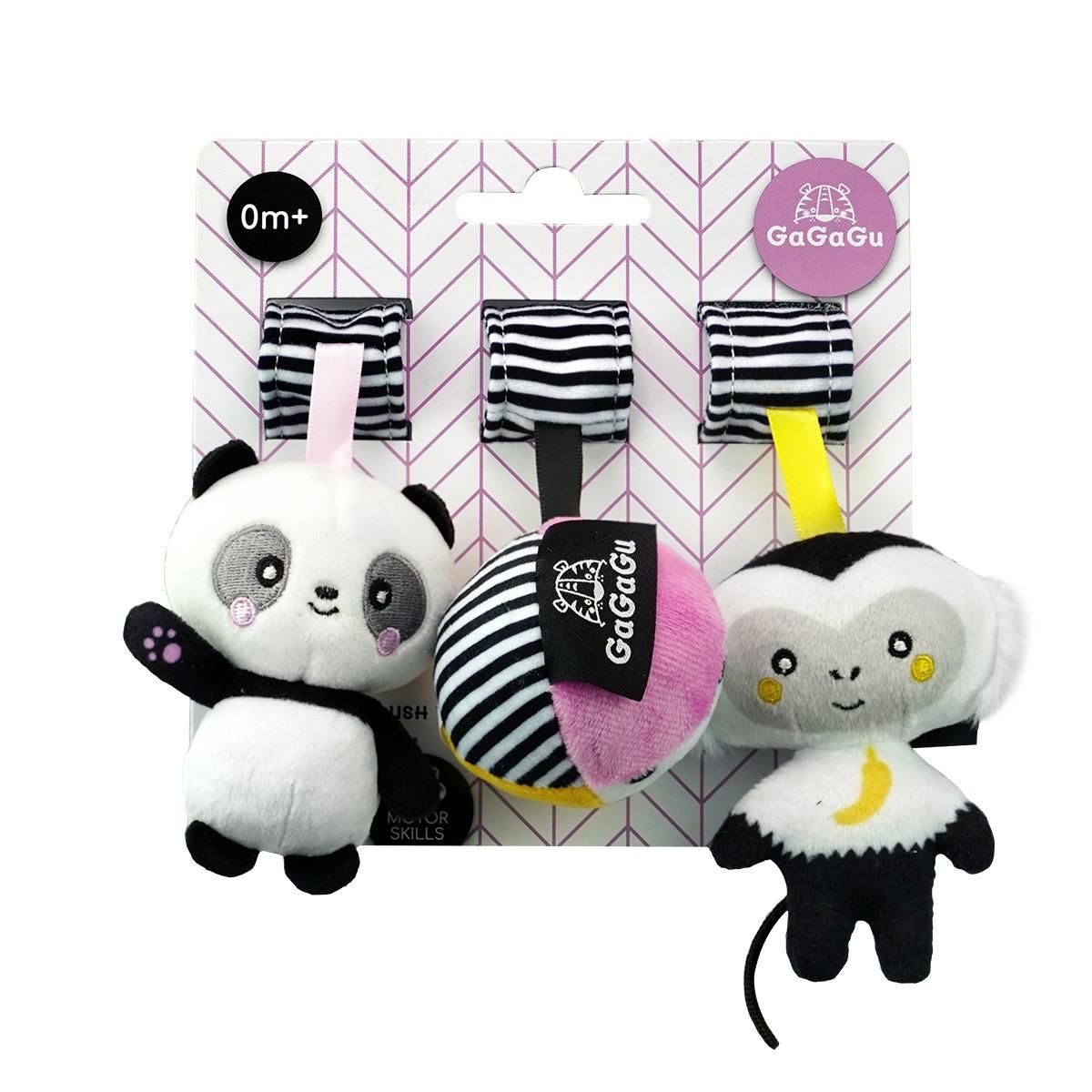 GaGaGu Lógó plüssök - panda, majom, labda