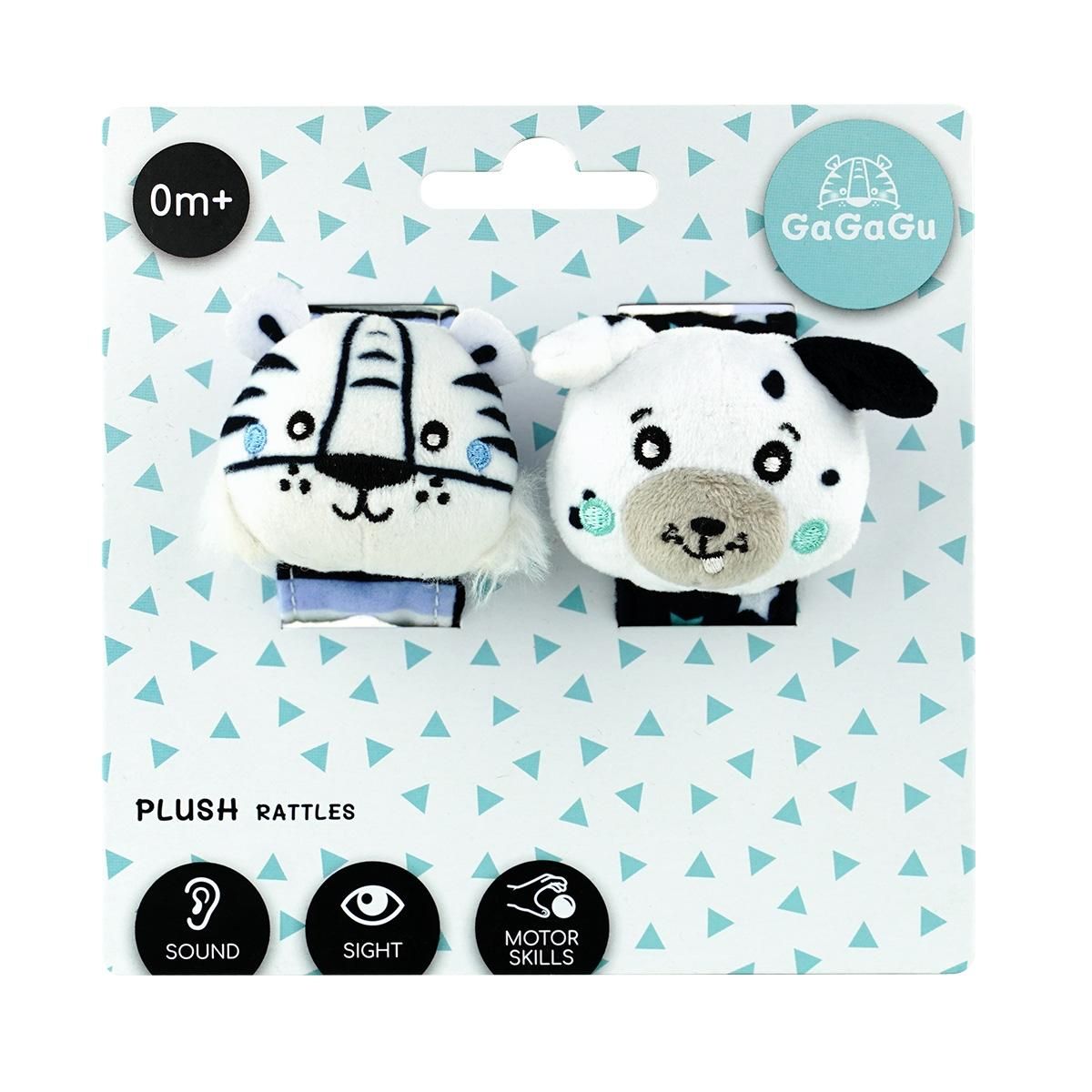 GaGaGu Plüss csörgő szett - tigris és kutyus