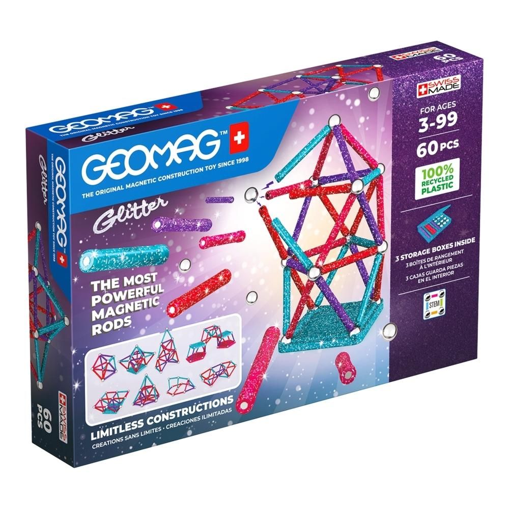 Geomag Glitter 60 db-os mágneses építőjáték