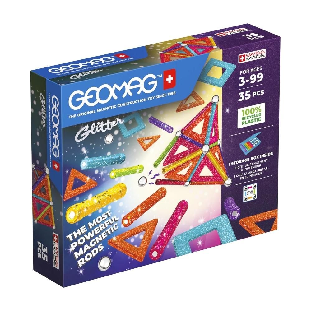 Geomag Glitter Panels 35 db-os mágneses építőjáték