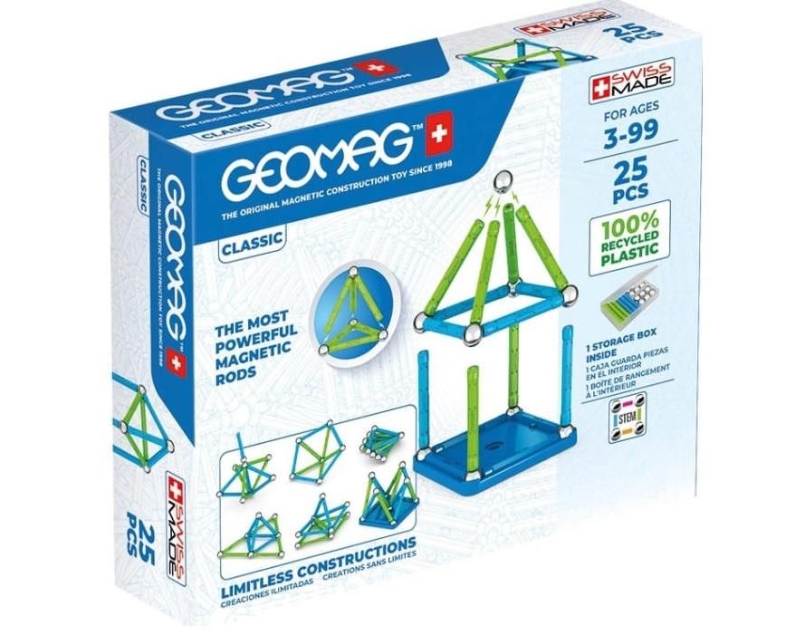 Geomag Green Line Classic 25 db-os mágneses építőjáték
