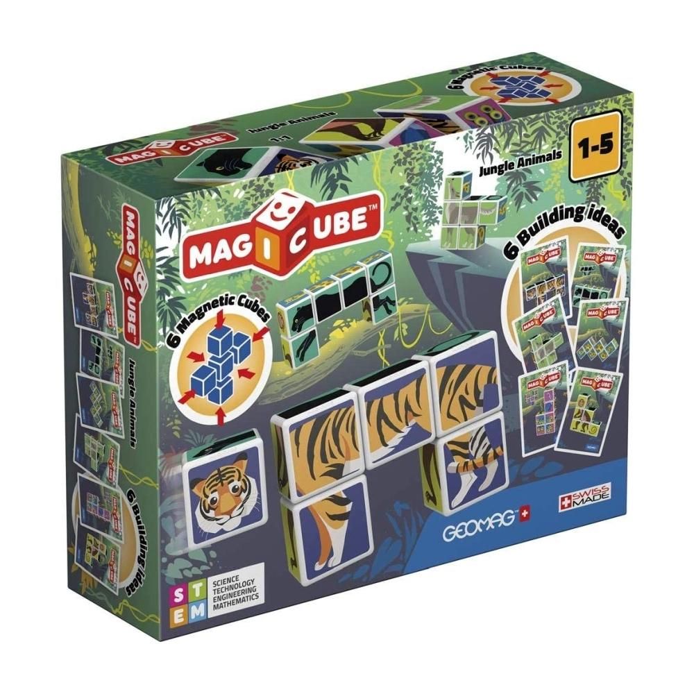 Geomag Magicube - Vadállatok mágneses építőkocka 6 db-os szett