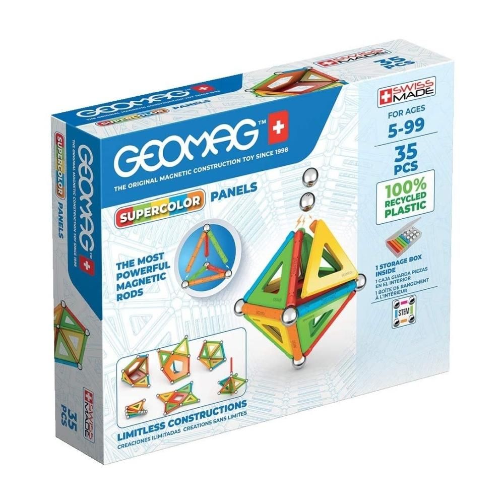 Geomag Supercolor Panels Recycled 35 db-os mágneses építőjáték