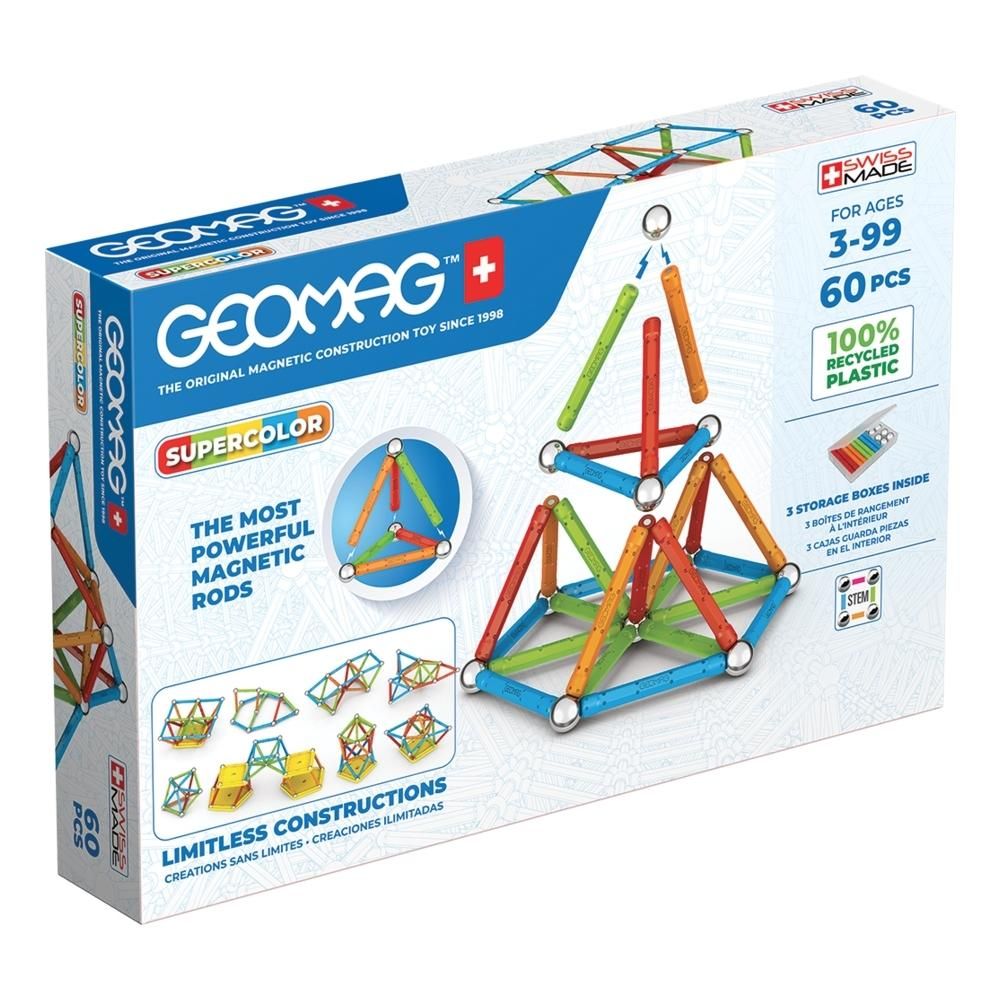 Geomag Supercolor Recycled 60 db-os mágneses építőjáték