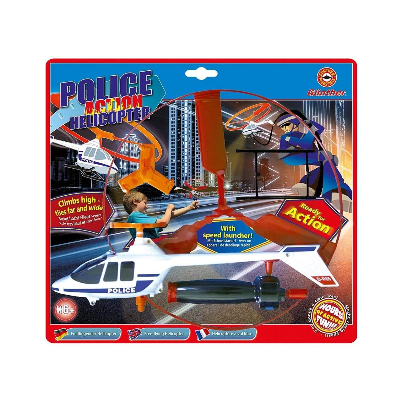 Günther Kiloheto rendőrségi helikopter indítóval