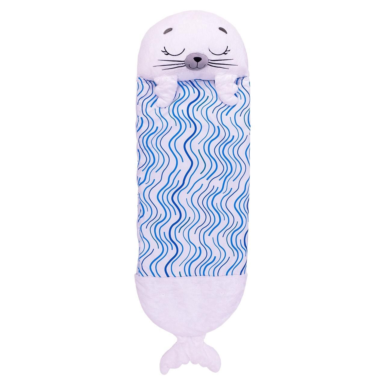 Happy Nappers 2 az 1-ben hálózsák - fehér fóka, 137 cm