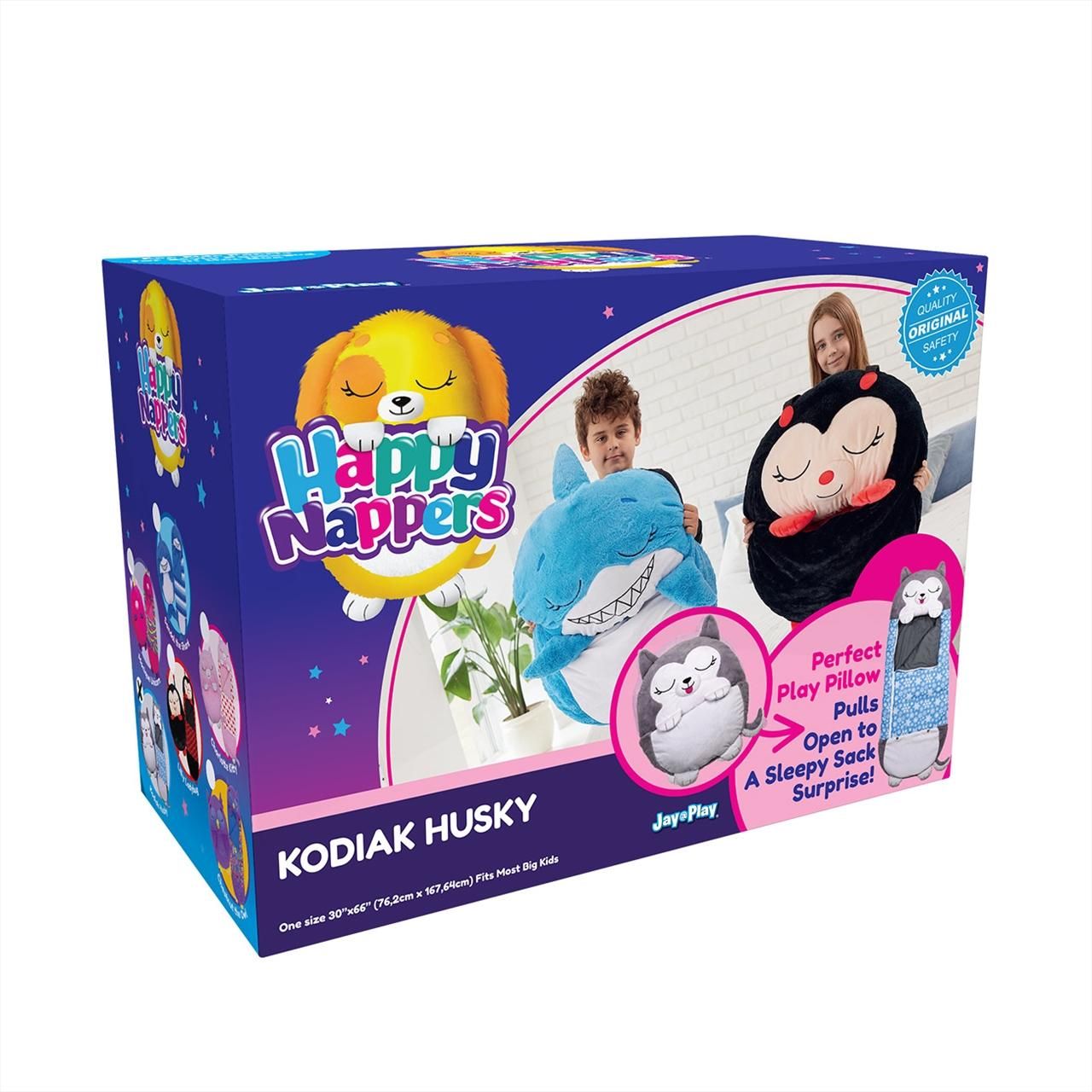 Happy Nappers 2 az 1-ben nagy hálózsák - husky, 168 cm