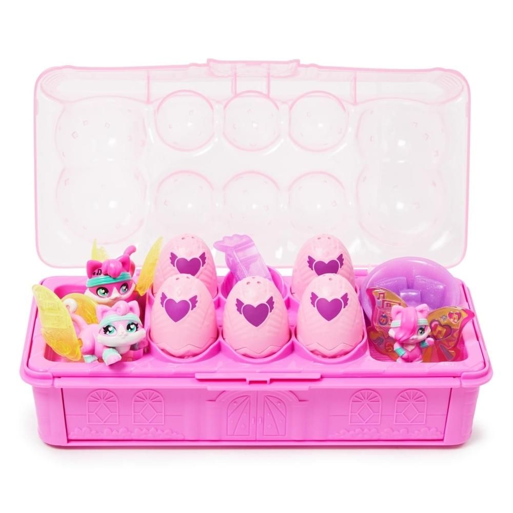 Hatchimals Cat Family játékszett, 10 meglepetés figurával