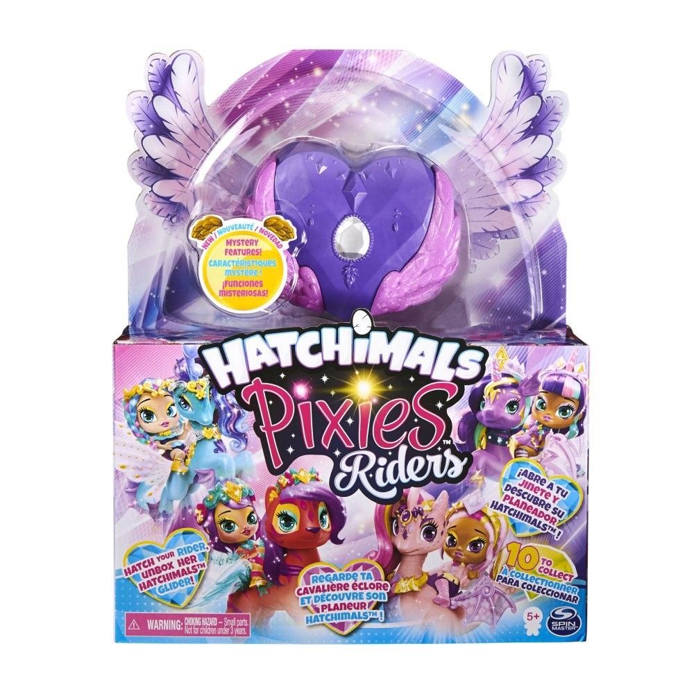 Hatchimals Gyűjthető Pixies Lovasok - Black Glitter Lily & Seastallion Glider