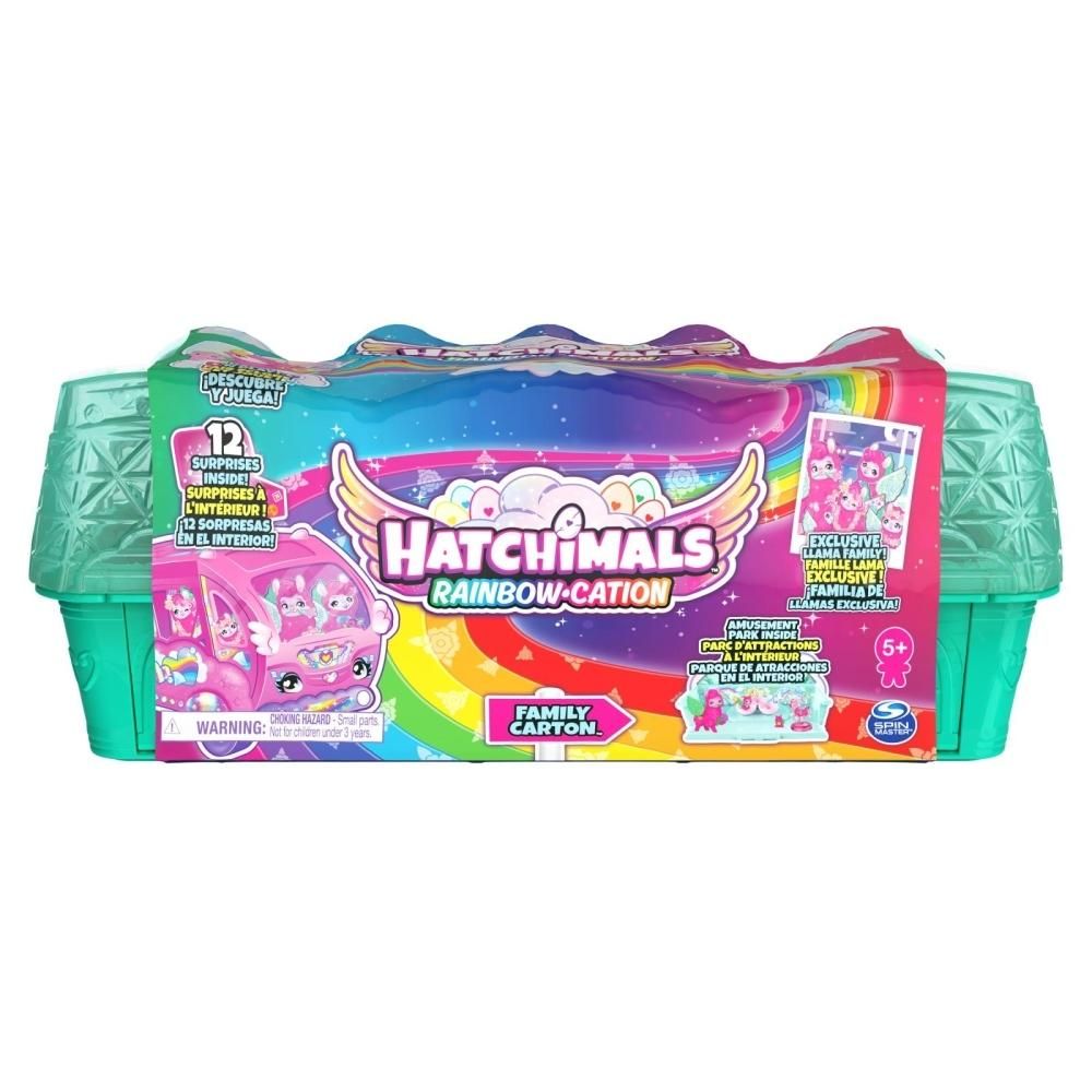 Hatchimals Rainbow-Cation tojástartó 10 db-os szett- láma család