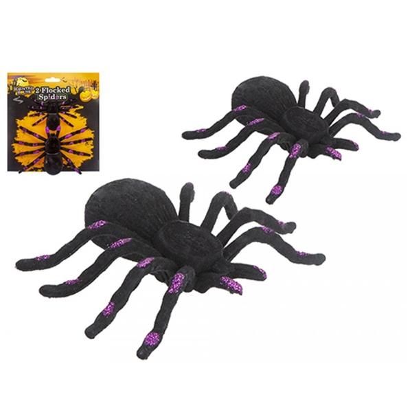 Haunted House Halloween dekoráció - mérges pókok dupla csomag