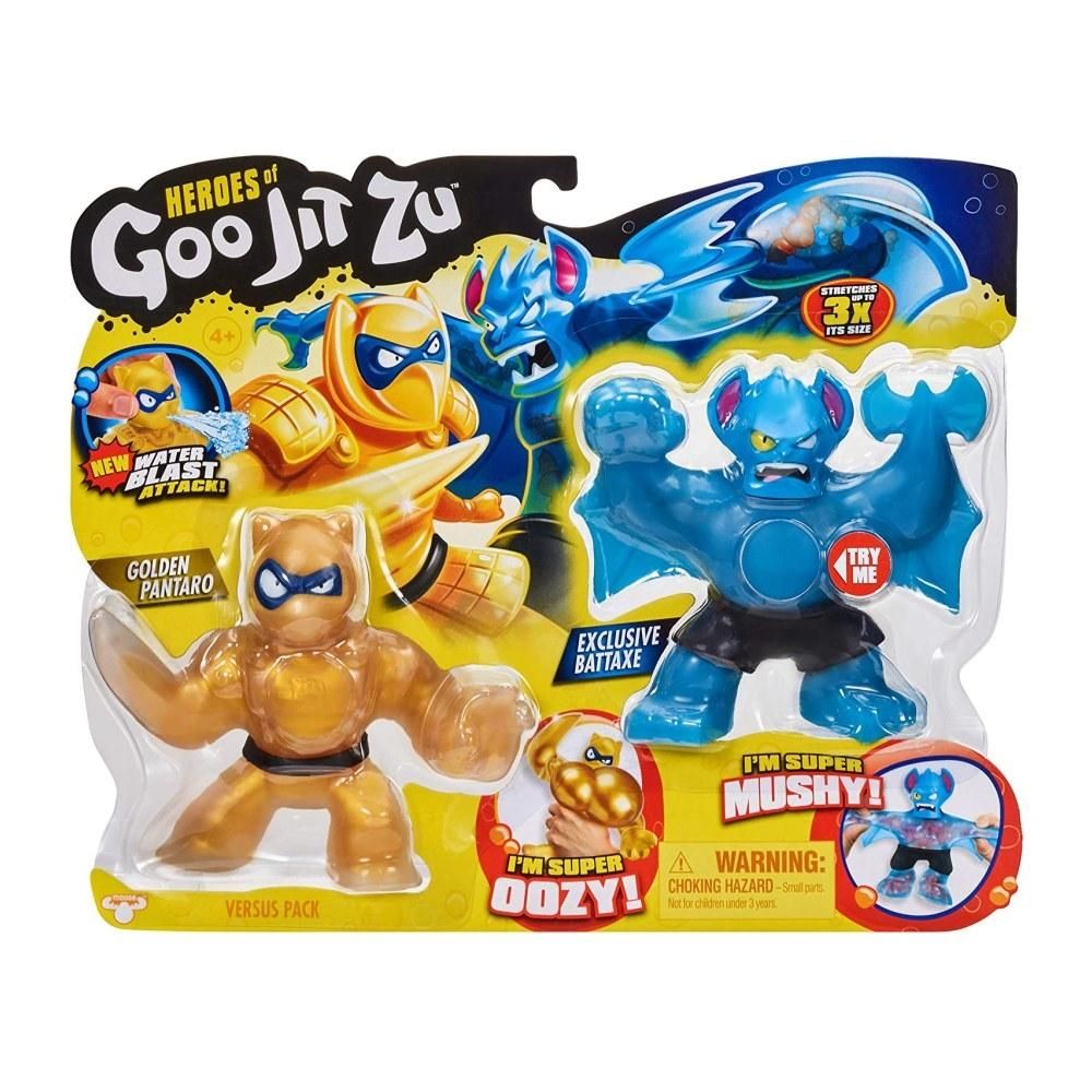 Heroes of Goo Jit Zu nyújtható akciófigura 2 db-os - Golden Pantaro vs Battaxe